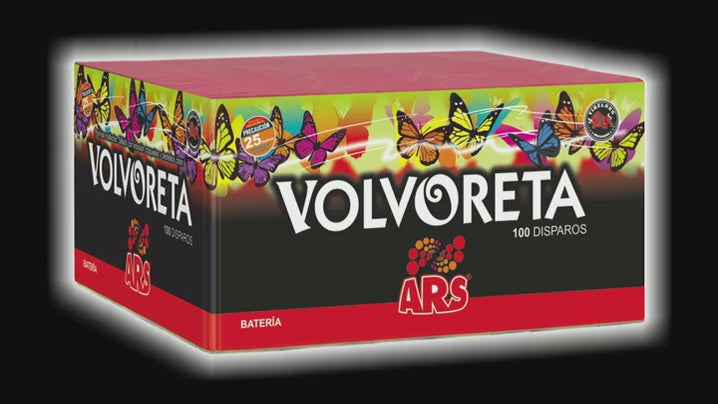 BATERIA 100 DISPAROS VOLVORETA 25mm